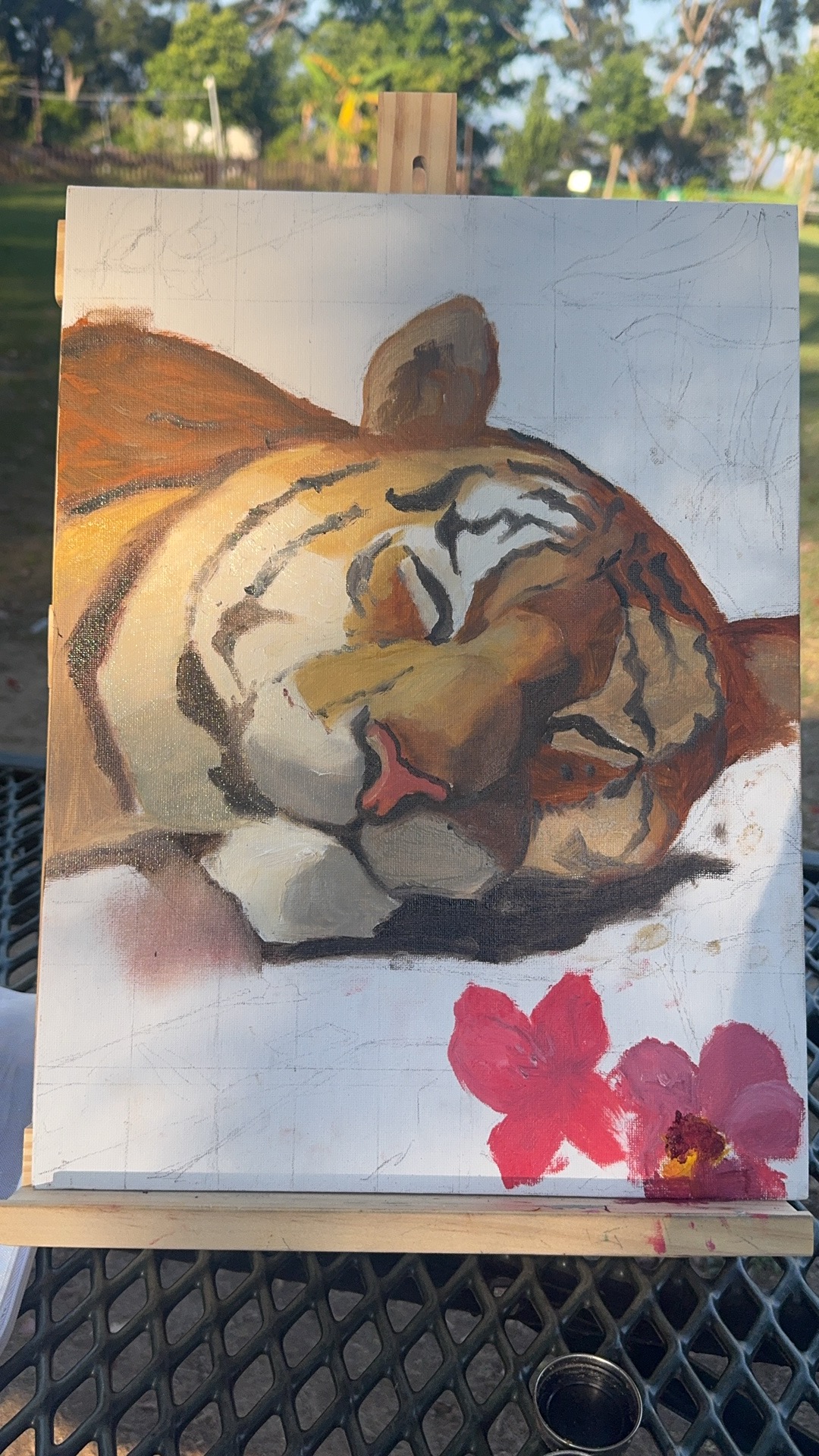 Spring Sleep, painted by Led by Alan, a collaborative painting