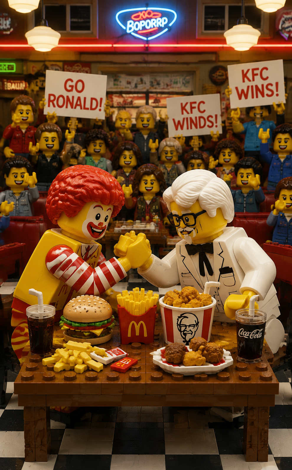 A payoff diagram for KFC and McDonald's location choices