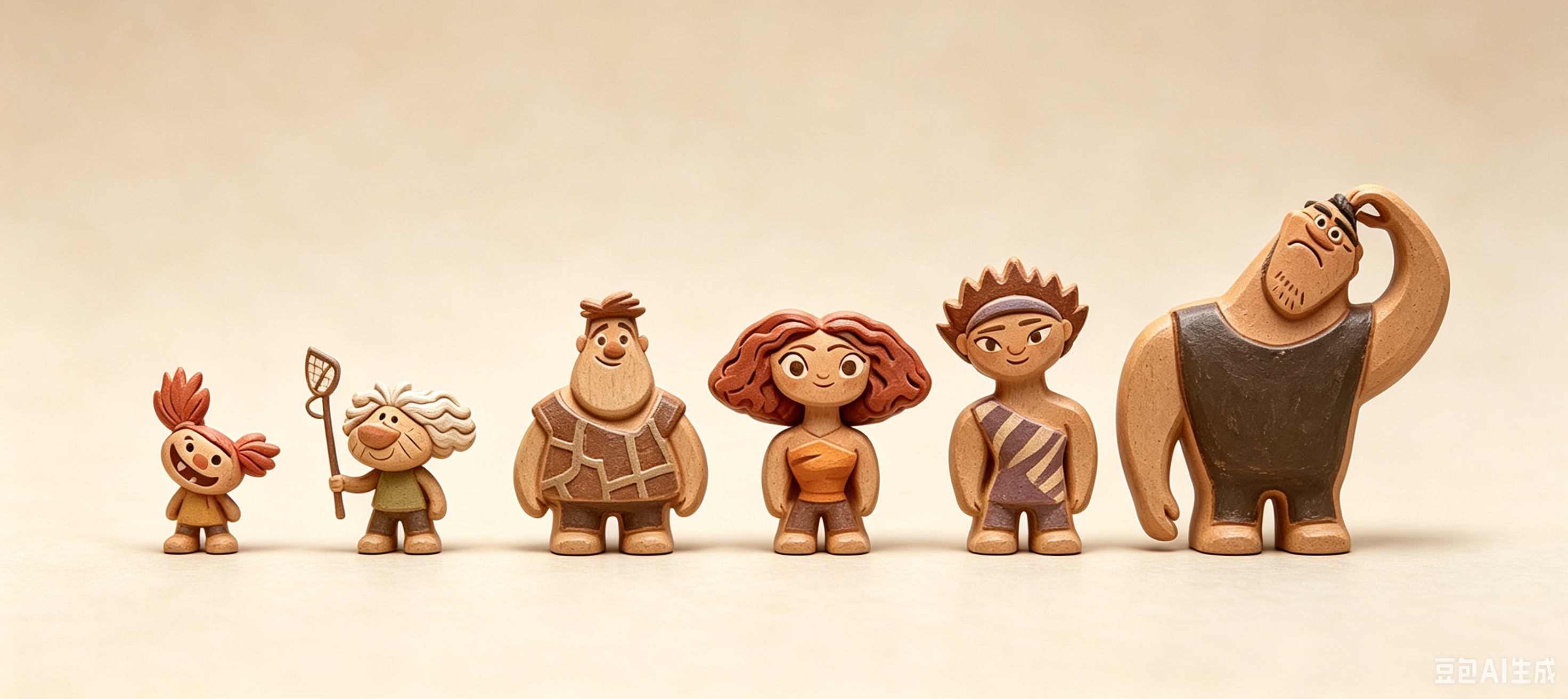 Stone Age characters gathered together