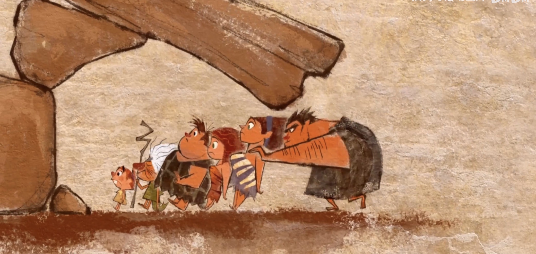 A Stone Age cave scene