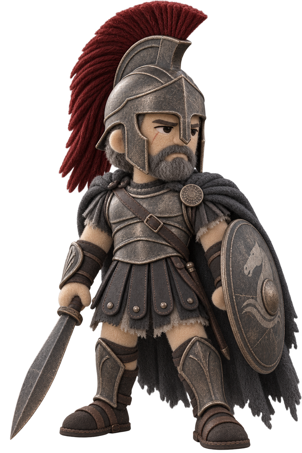 A plush Roman warrior